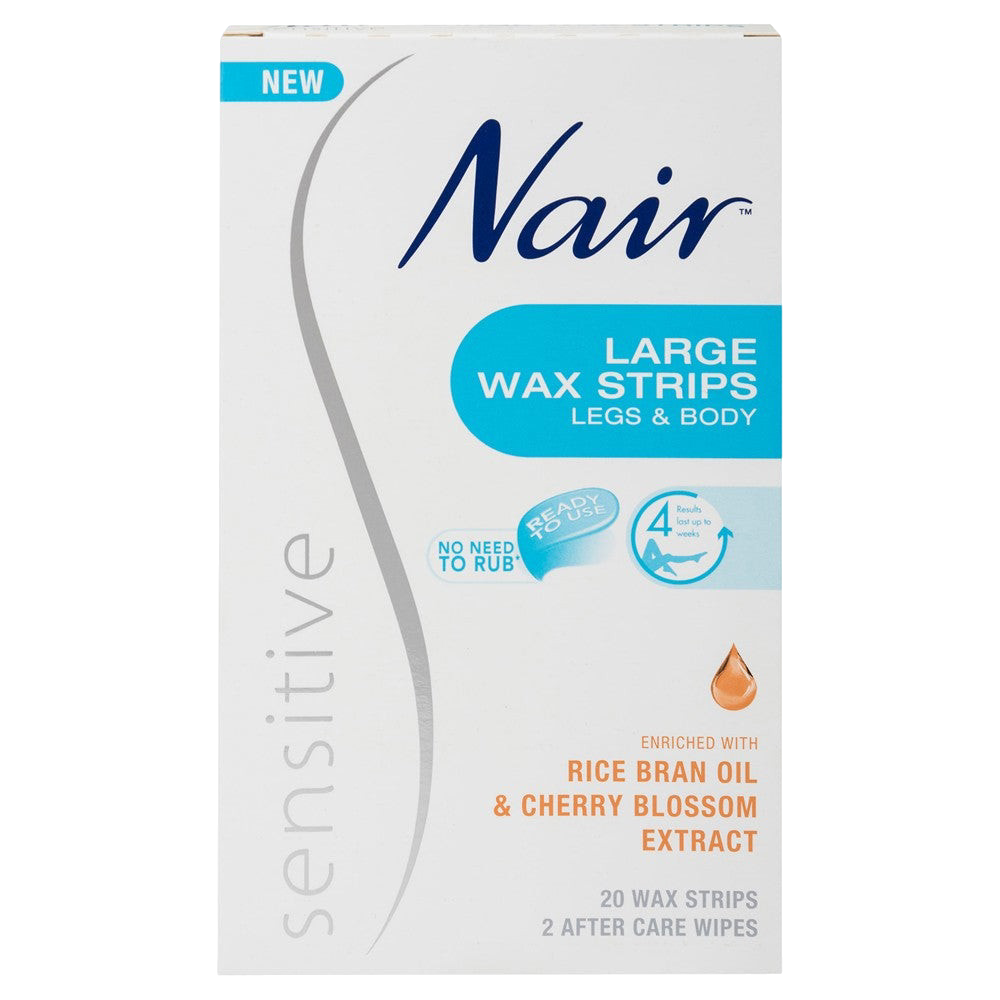 NAIR Sensitive Wax Strips Lrg 20pk