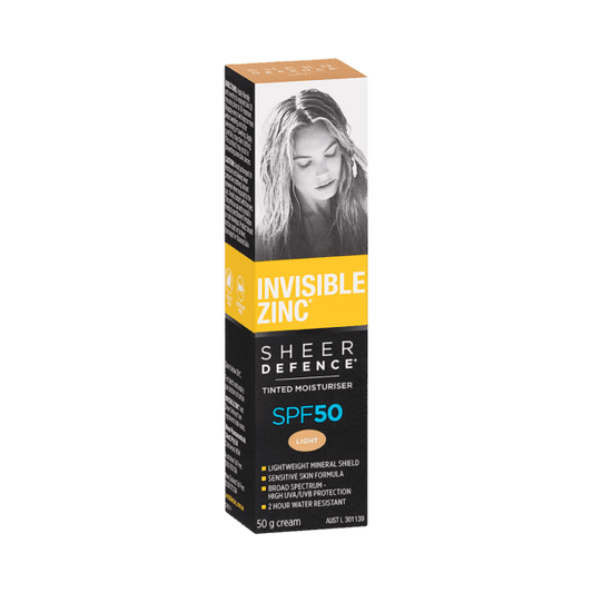 INV ZINC S/D Tint Moist SPF50 Lt 50g