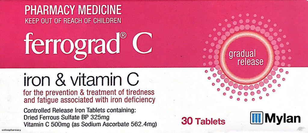 Ferrograd C 325mg+500mg VitC Tabs30s