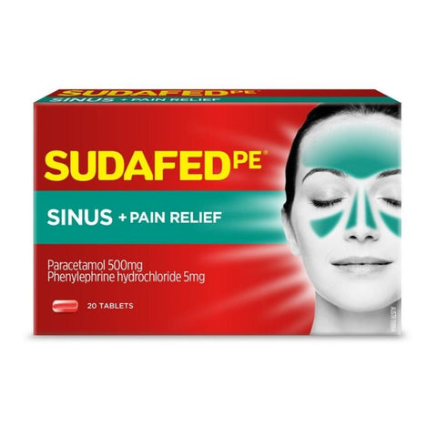 SUDAFED PE Sinus and Pain Tabs 20s