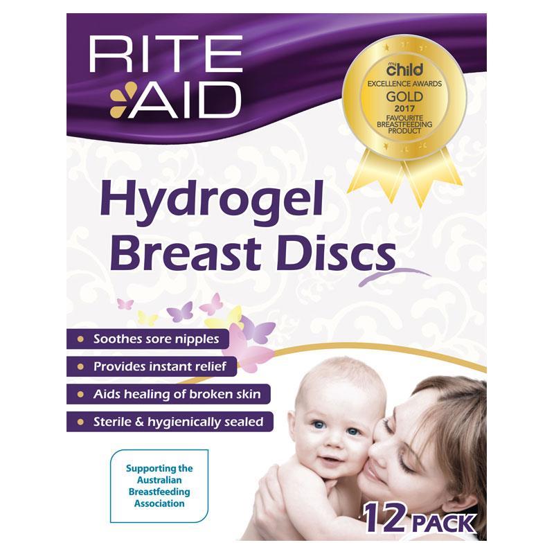 Rite Aid hydrogel breast discs 12 pack for breastfeeding comfort - Baillie & Lewis Pharmacy Invercargill