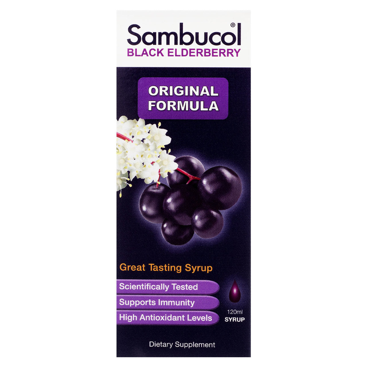 Sambucol original elderberry liquid formula for immune support - Invercargill Pharmacy