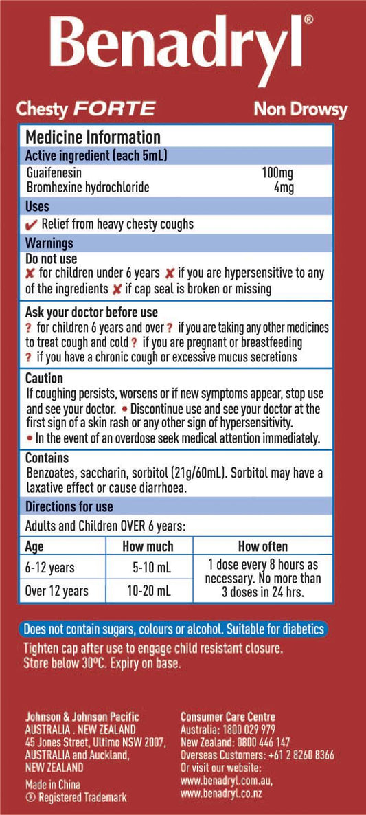 BENADRYL Chesty Forte 200ml