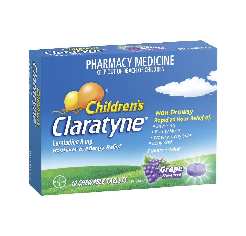 Claratyne Child Chw Grape Tab5mg 10s