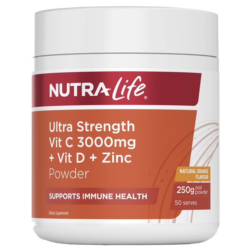 NutraLife Ultra Strength Vitamin C Powder 250g