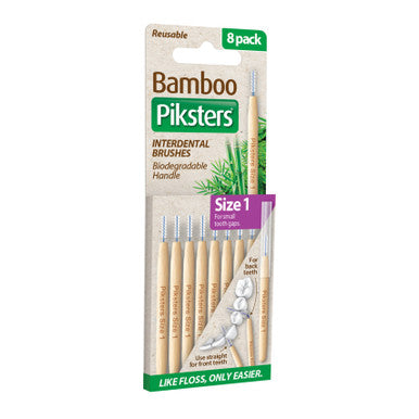 Piksters Bamboo Interdental Brush Size 5 Blue 8pk