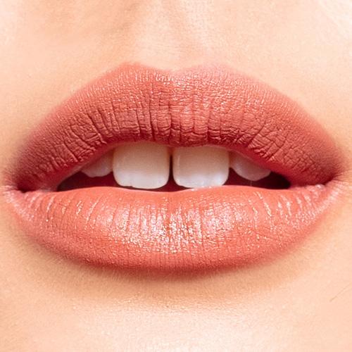 Thin Lizzy Velvet Lip Creme Spicy Cinnamon on lips