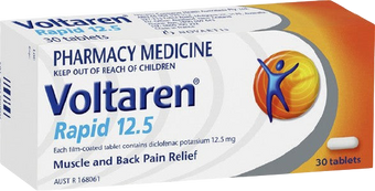 compare product Voltaren Rapid 12.5mg Tabs 30s