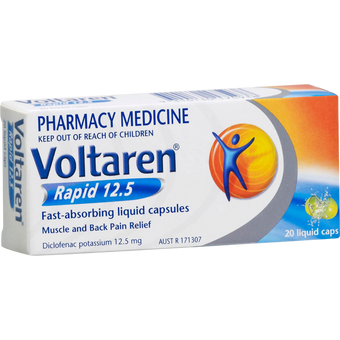 compare product Voltaren Rapid 12.5mg Liq Caps 20s