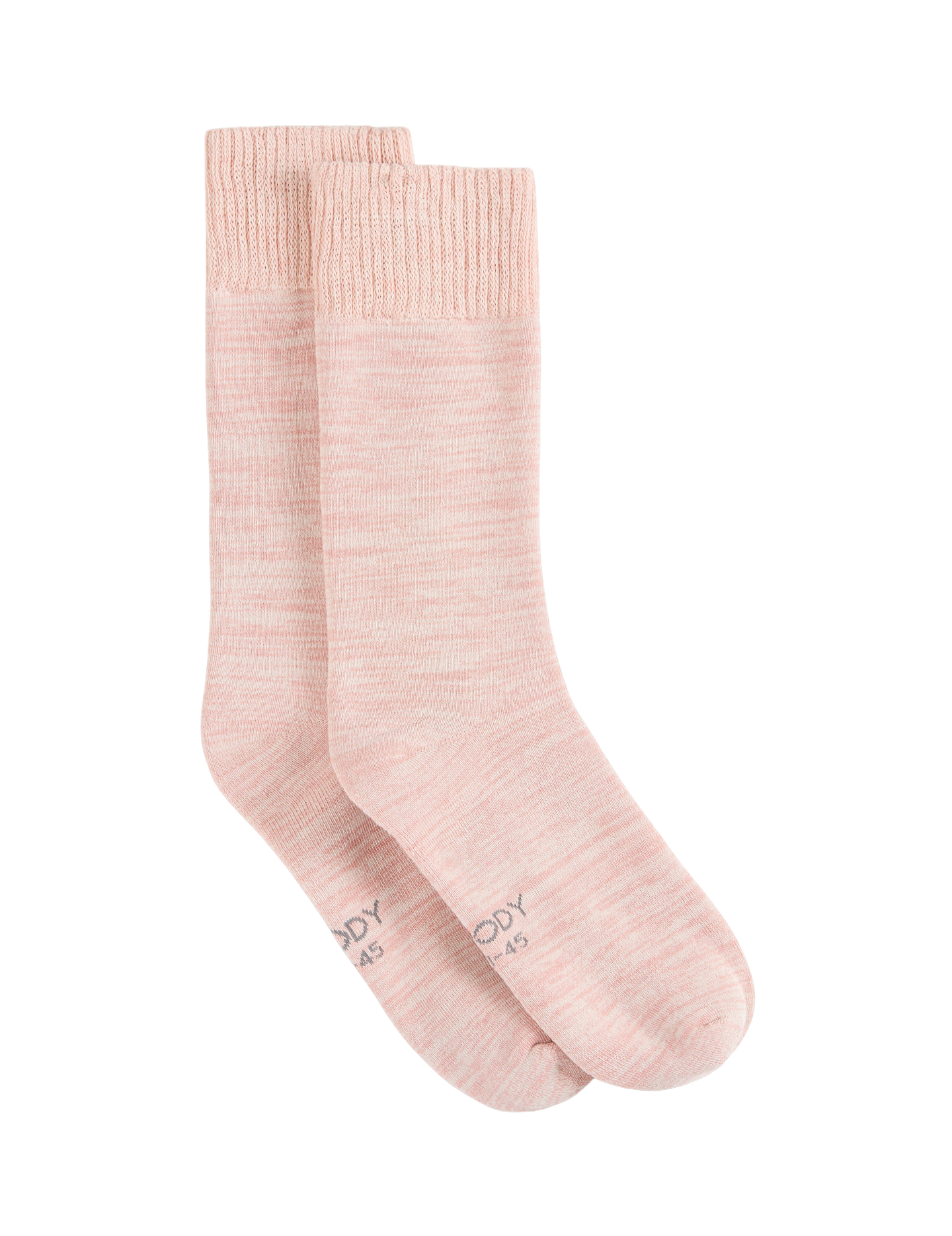 BOODY Chunky Bed Socks Dusty Pink Marl