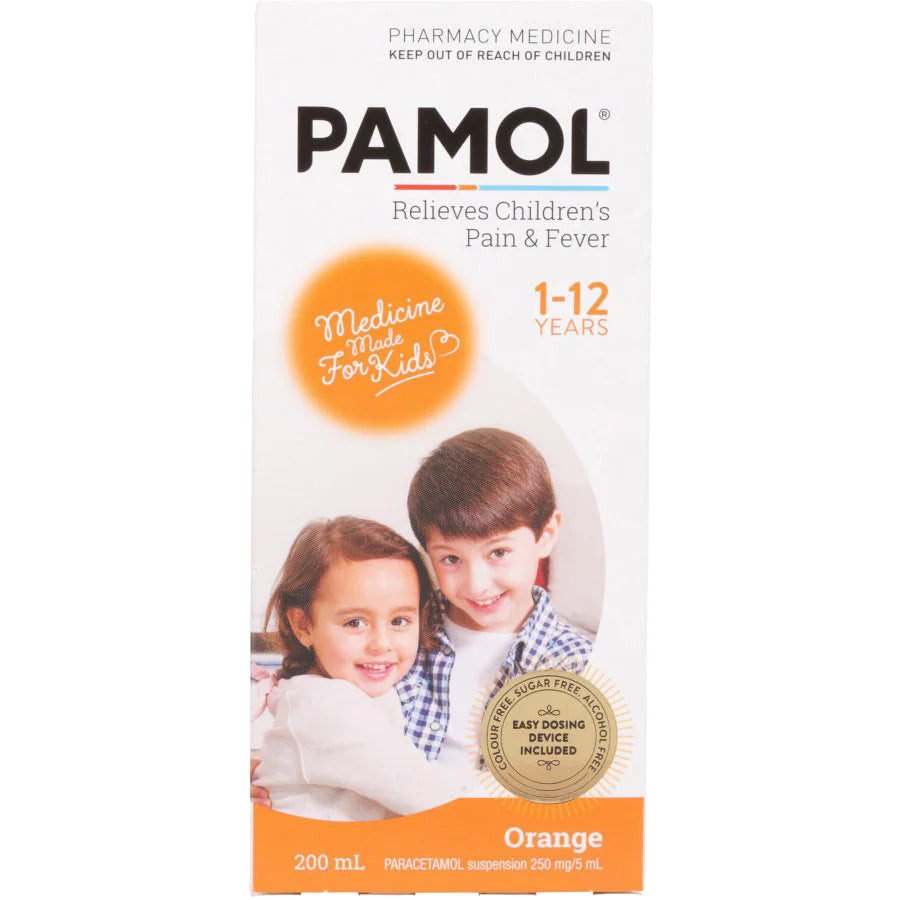 Pamol All Ages Orange Col/Free 200ml