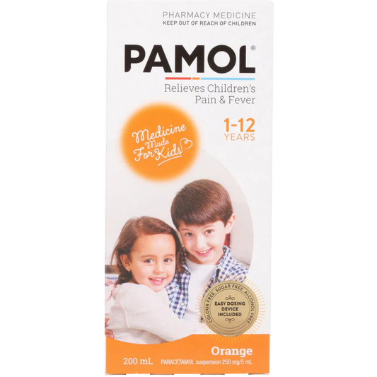 Pamol All Ages Orange Col/Free 200ml