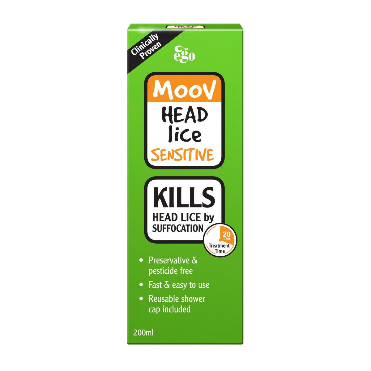 EGO Moov Head Lice Sol. Sensit 200ml