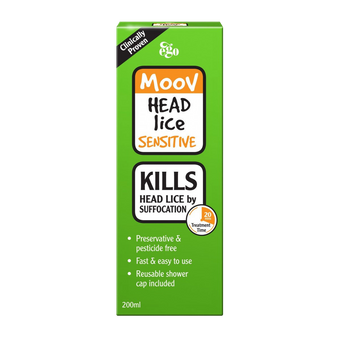 compare product EGO Moov Head Lice Sol. Sensit 200ml