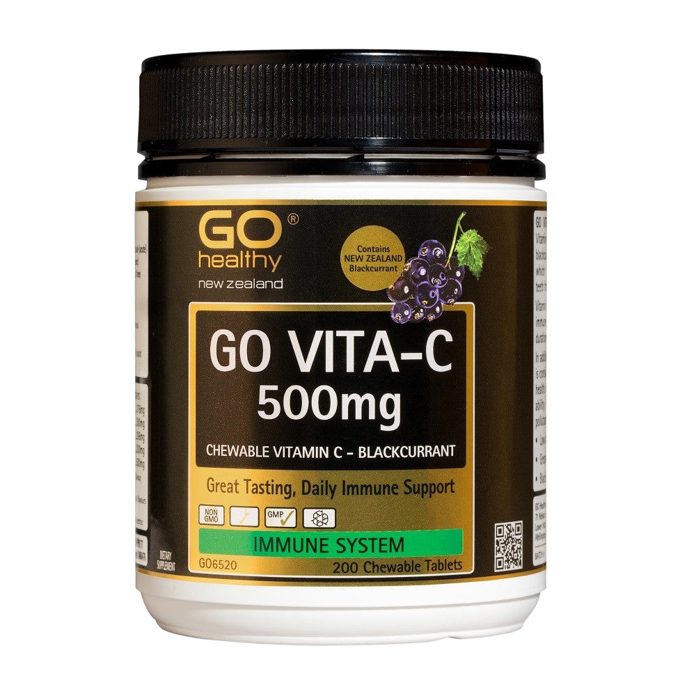 GO Vita-C 500mg B/Currant 100 Chew