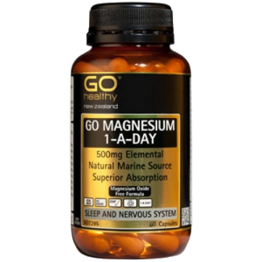 GO Magnesium 1-A-Day Caps 500mg 60s