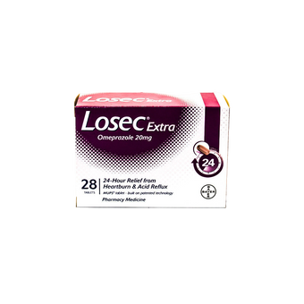 compare product Losec Extra Tabs 20mg 28s