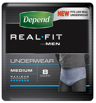 compare product DEPEND REALFIT LGE Mens 8pk