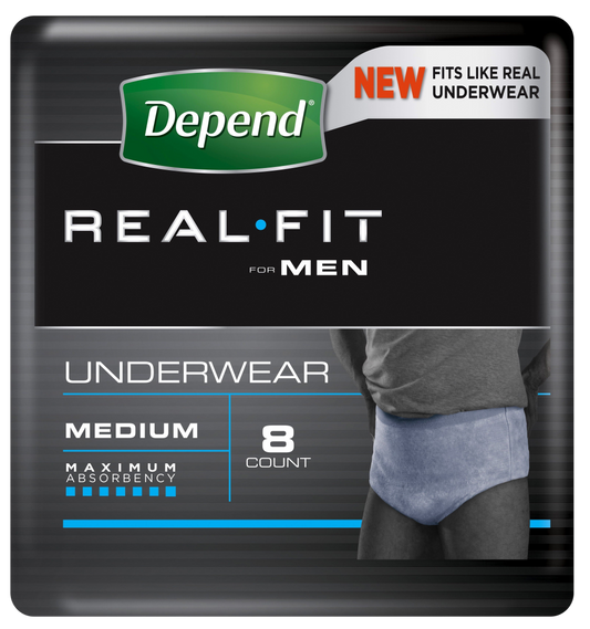 DEPEND REALFIT LGE Mens 8pk