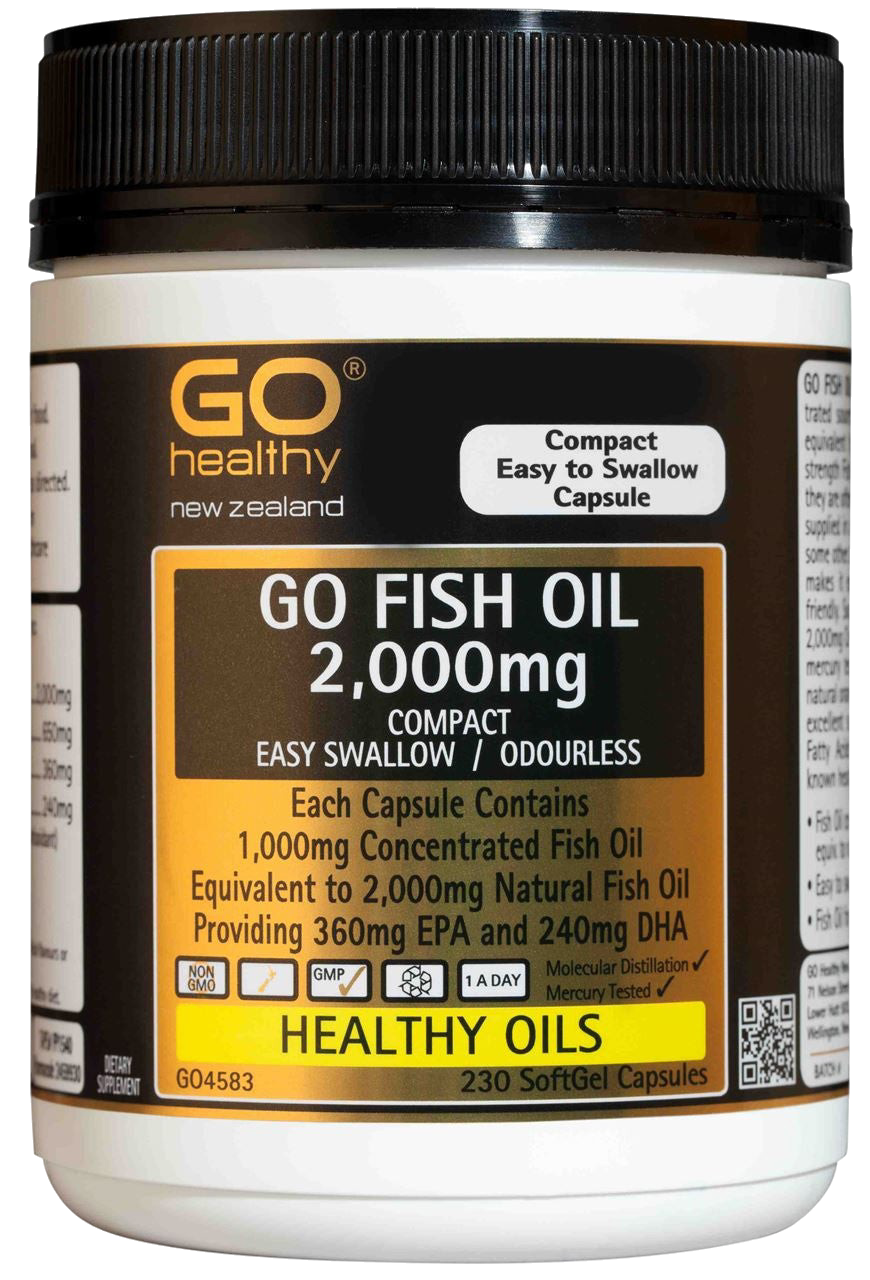 GO Fish Oil 2000mg Odourless 230cap