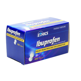 compare product ETHICS Ibuprofen 200mg Tabs 100s