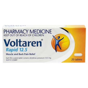 compare product Voltaren Rapid 12.5mg Tabs 20s