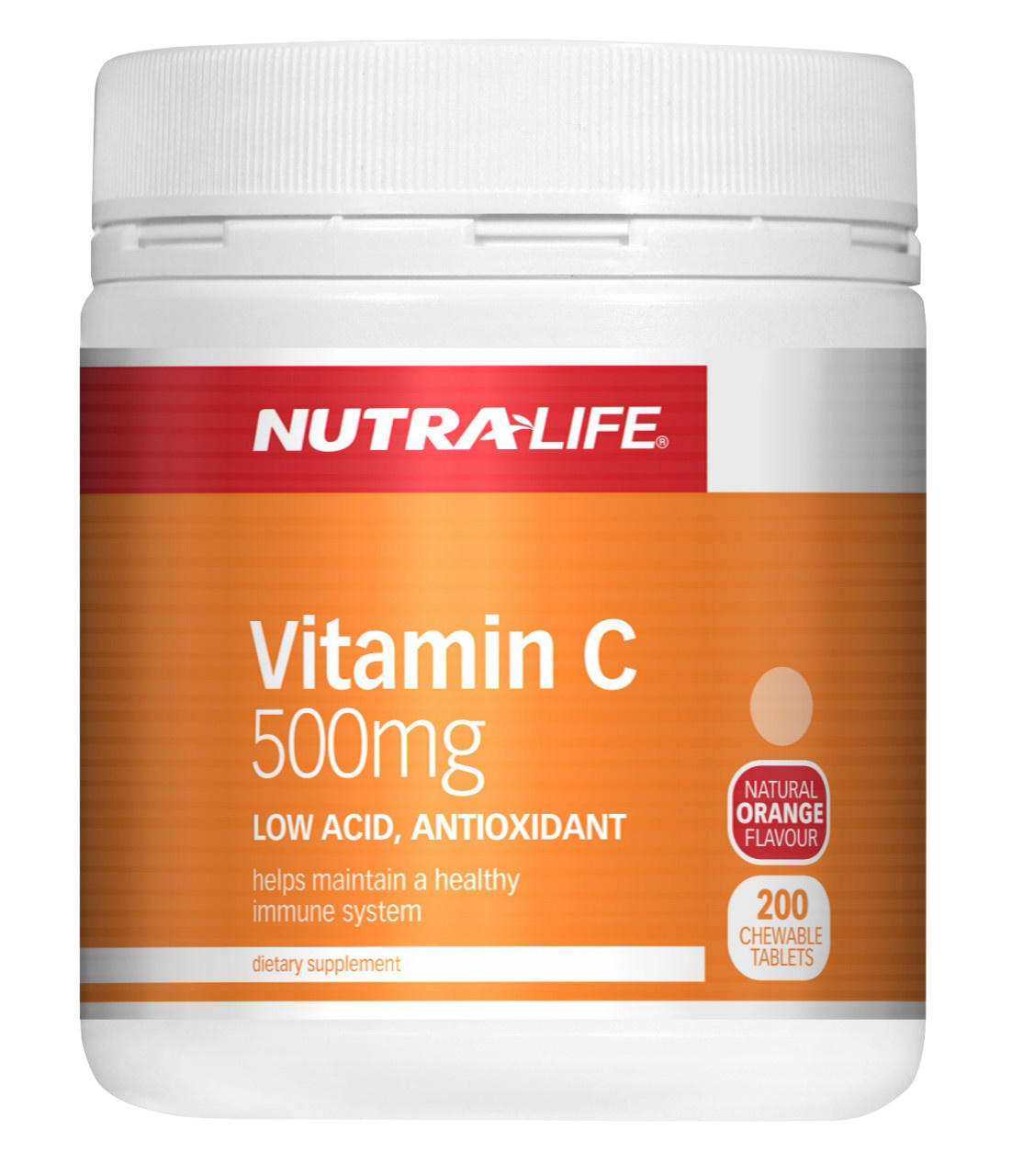 NutraLife Vitamin C 500mg Chewable 200s