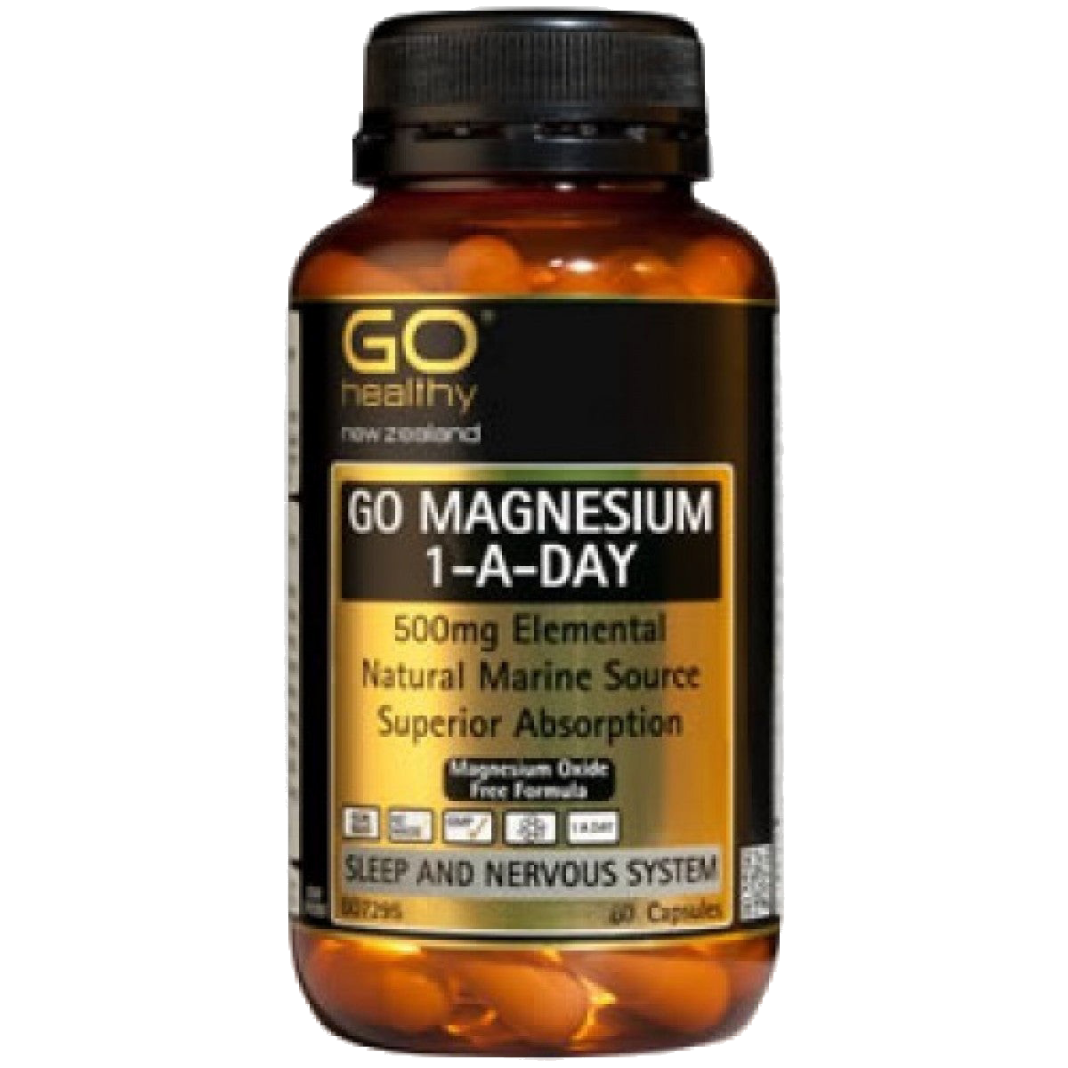 GO Magnesium 1-A-Day Caps 500mg 60s