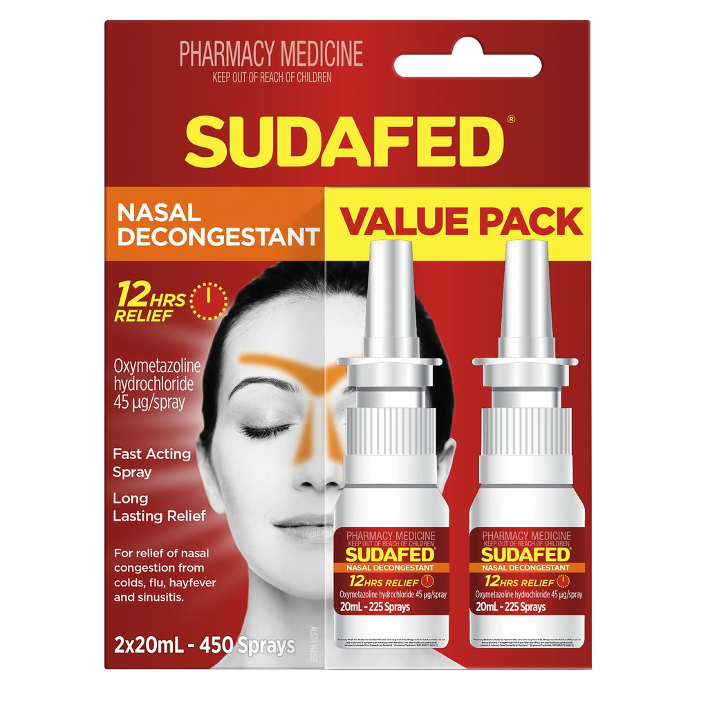 Sudafed Nasal Spray 20ml Twin Pack