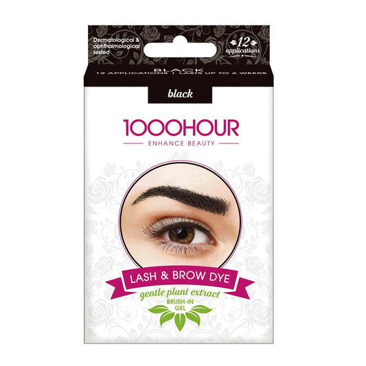 1000 Hour lash and brow tint dye natural black 60 applications - Baillie & Lewis Pharmacy Invercargill