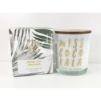 compare product Miss COCO LALA Coconut Wax Jar Candle - Fresh Cut Orchids 300g