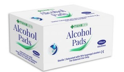 MAXCARE Alcohol Pads 60x30mm 100pk