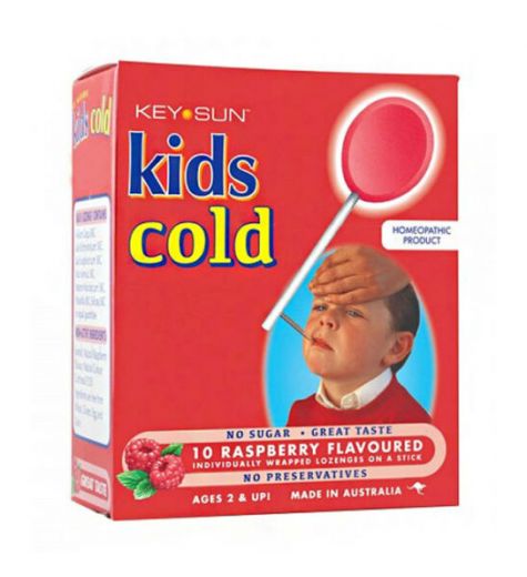 KEYSUN Kids Cold L/pops 10 Rberry