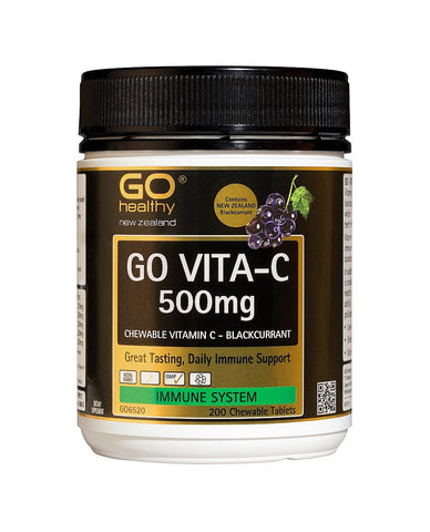 GO Vita-C 500mg B/Currant Chew 200s