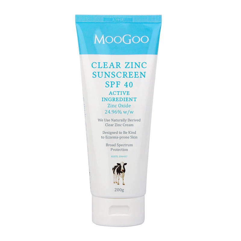 MOOGOO Clear Zinc S/Scrn SPF40 200g