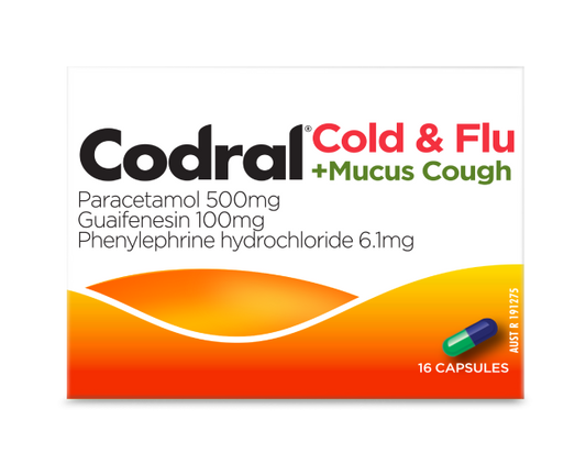 CODRAL Cold&Flu +Mucus Cough Cap 48s