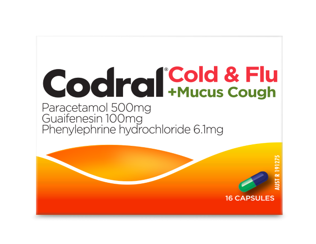 CODRAL Cold&Flu +Mucus Cough Cap 48s