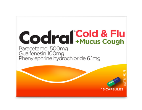 CODRAL Cold&Flu +Mucus Cough Cap 48s