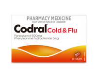 Codral PE cold and flu colour-free tablets 24 pack - Invercargill Pharmacy