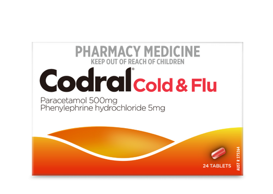 Codral PE cold and flu colour-free tablets 24 pack - Invercargill Pharmacy