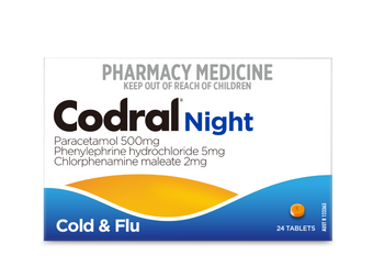 compare product CODRAL Nightime Tabs 24s