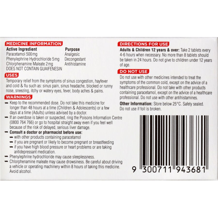 MUCINEX Sinus TABS 24s