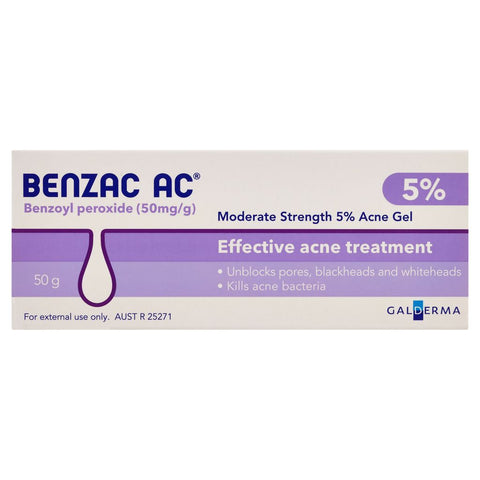 Benzac AC Moderate Strength 5% Acne Gel