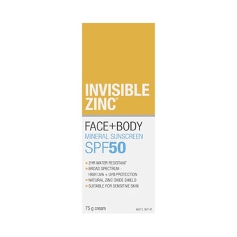 compare product INV.ZINC Face and Body SPF50 75g