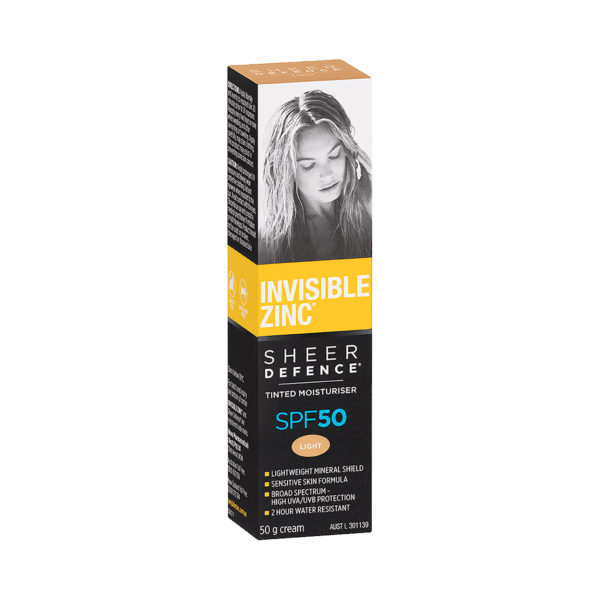 INV ZINC S/D Tint Moist SPF50 Lt 50g