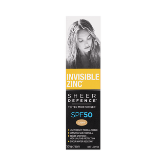 compare product INV ZINC S/D Tint Moist SPF50 Lt 50g