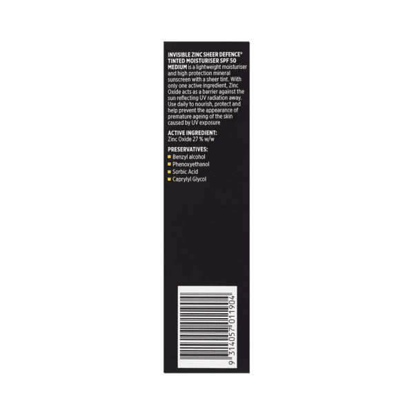 INV ZINC SD Tint Moist SPF50 Med 50g