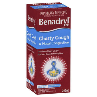 compare product BENADRYL PE Chesty Cough&Nasal 200ml