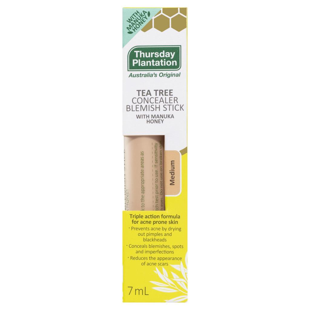 Thursday Plantation Tea Tree Concealer Blemish Stick with Manuka Honey Medium 7ml