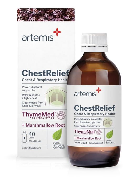 Artemis Chest Relief herbal cough syrup 200ml for adults - Invercargill Pharmacy